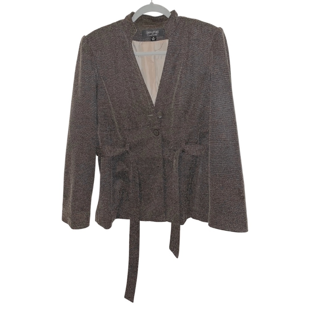 Signature By Larry Levine Brown Jacket Size M